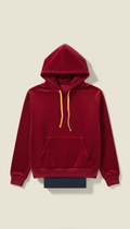 Crimson pop velour hoodie
