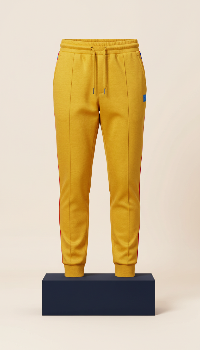 Electric gold tailored joggers